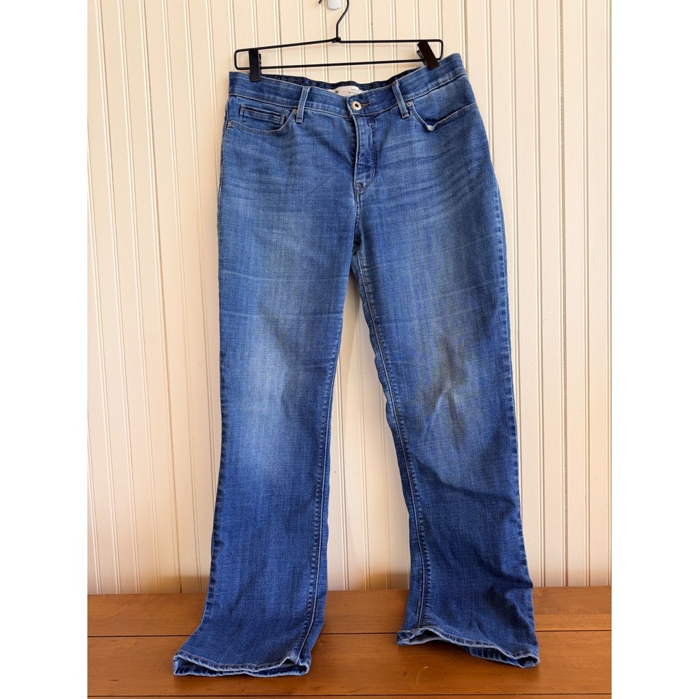 Levi's Perfect Waist 525 Straight Leg Blue Jeans Womens 12 Mid Rise Denim Jeans